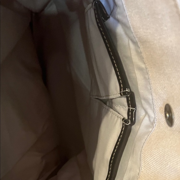 Chic Canvas Tote with Cat Print - Cream and Black - Picture 10 of 10